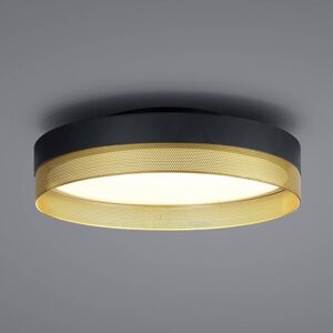 Stropné LED svetlo Mesh zo železa, čierna/zlatá