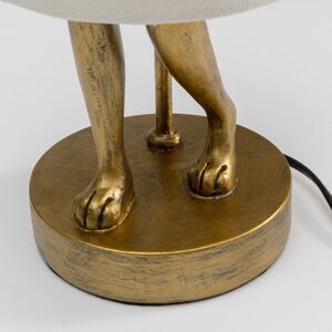 KARE Stolná lampa Animal Rabbit, zlatá/biela, výška 50 cm