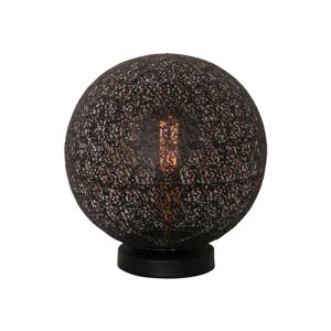 Stolná lampa Oronero, Ø 30 cm, čierna/zlatá farba, kov