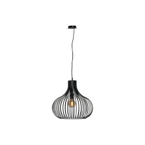 Závesná lampa Aglio, Ø 48 cm, čierna, kov