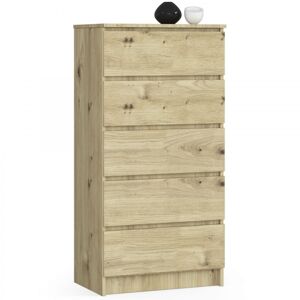 Komoda Kuba 60 cm - 5 zásuviek dub artisan
