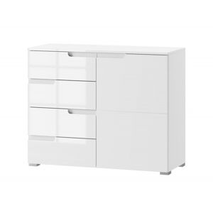 Komoda Selene 5 100 cm bílá lesk/mat
