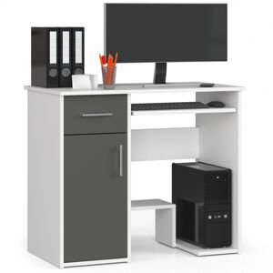 Volně stojící psací stůl JAY 90 cm bílý/šedý