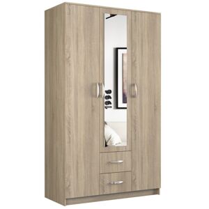 Skriňa ROMANA so zrkadlom 120 cm dub sonoma