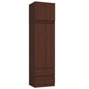Šatníková skriňa s nástavcom STAR 60 cm wenge