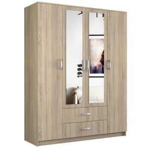 Knižnica Loft s kovovým rámom 50 cm - čierna/dub craft