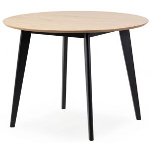 Okrúhly jedálenský stôl Roxy 105 cm hnedý/čierna