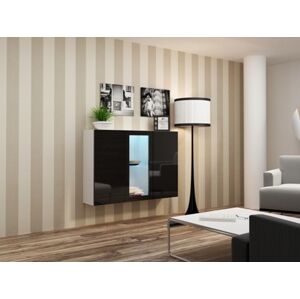 Vitrína Vigo 90 cm černo-bílá