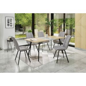 Rozkladací jedálenský stôl Albon 120/160 cm dub sonoma/sivá