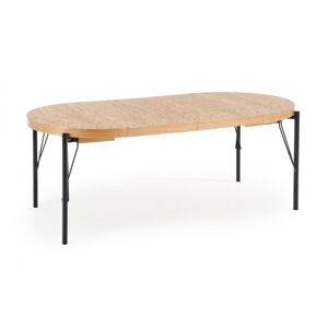 Rozkladací jedálenský stôl Fero 100/300 cm prírodný dub/čierny