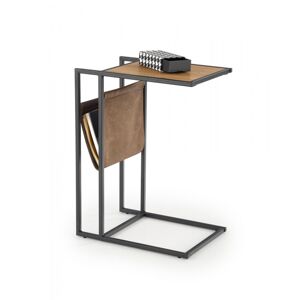 Odkladací stolík COMPACT zlatý dub/čierny
