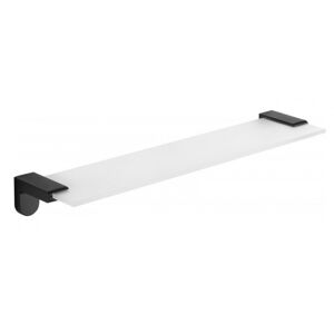 Sklenená polica MEXEN LEA 47 cm čiernobiela