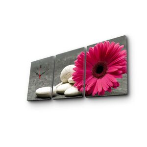 Obrazové nástenné hodiny Gerbera 96x40 cm viacfarebné