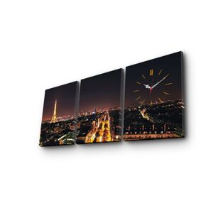 Nástenné hodiny Paríž 96x40 cm viacfarebné