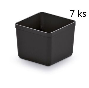 Set 7 plastových boxů na nářadí Unite box 5,5x5,5x16,5 cm černý