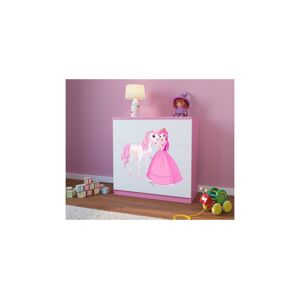 Komoda Babydreams 80 cm princezna a poník růžová