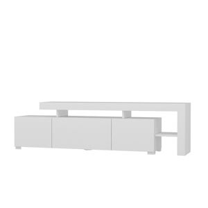 TV stolík Beliz s LED osvetlením biely