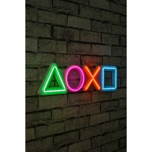Nástenná neónová dekorácia Play Station viacfarebná