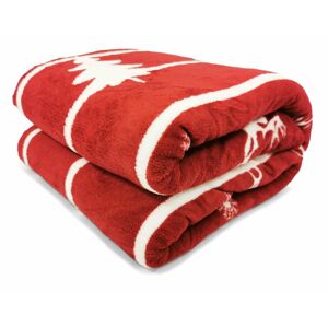 Deka s vianočným motívom CLASSY I 150x200 cm červená