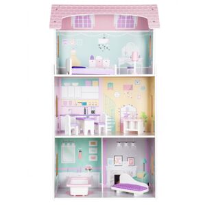 Drevený domček pre bábiky ružový