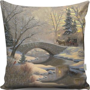 Vánoční dekorační polštář TUNES V 43x43 cm šedý