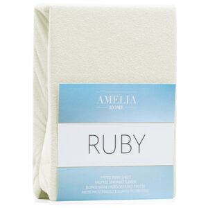 Froté plachta s gumou Amelia Home Ruby ecru