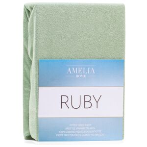 Froté plachta s gumou AmeliaHome Ruby olivová