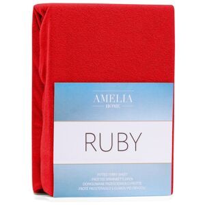 Froté prestieradlo s gumou AmeliaHome Ruby červené