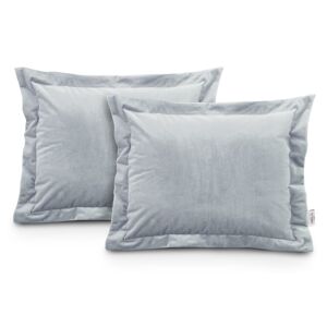 Obliečky na vankúše AmeliaHome Velvet Side Si sivé