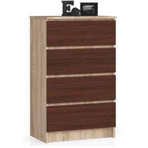 Komoda Kuba 60 cm - 4 zásuvky dub sonoma/wenge