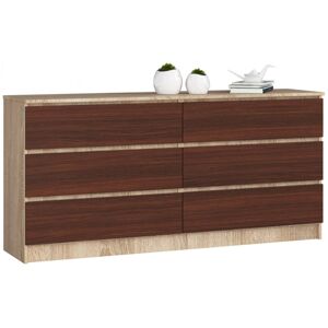 Komoda Rollo V 160 cm dub sonoma/wenge