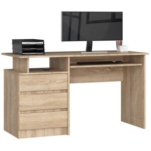Volně stojící psací stůl CLP 135 cm dub sonoma