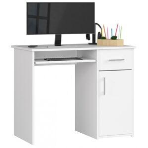 Volně stojící psací stůl Pin 90 cm bílý