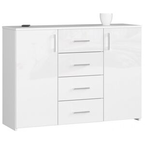 Komoda Torvi K 110,4 cm biela lesklá