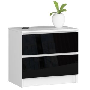 Komoda Liv 60 cm čierna lesklá