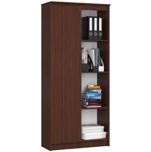 Regál Rexa 80 cm 1 skrinka a 4 police wenge