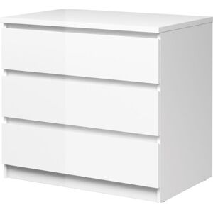 Komoda Simplicitous III biela lesk