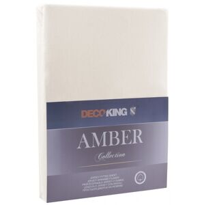 Bavlnené jersey prestieradlo s gumou DecoKing Amber béžové