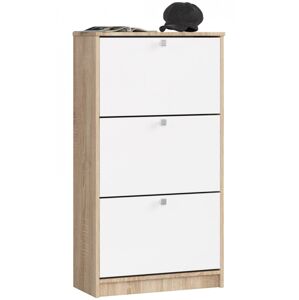 Botník Marienne 60 cm - 3 dvierka dub sonoma/biely