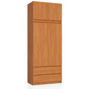 Šatní skříň s nástavcem Star 90 cm olše