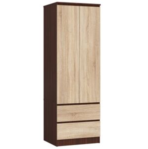 Šatníková skriňa Star 60 cm wenge/dub sonoma