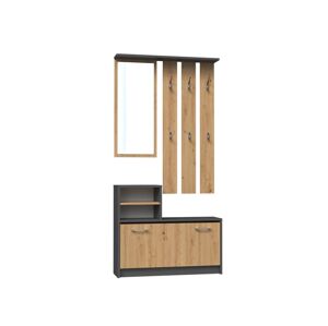 Predsieňová stena GARDE 85 cm antracit/dub artisan