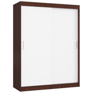 Šatní skříň CLP Mono 150 cm wenge/bílá