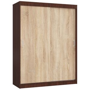 Šatní skříň CLP Mono 150 cm wenge/dub sonoma