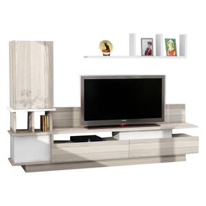 Obývacia stena Como 149 cm biela/hnedá