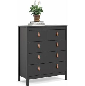 Komoda THREE REE 82 cm čierna