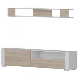 Obývacia stena Arya 180 cm biela/hnedá