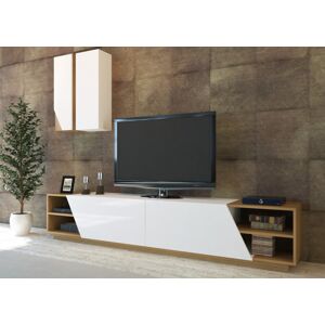 Obývacia stena Zebra biela/teak