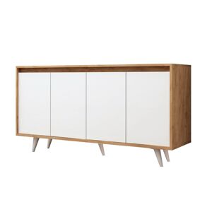 Komoda Seria II 140 cm dub craft zlatý/biela