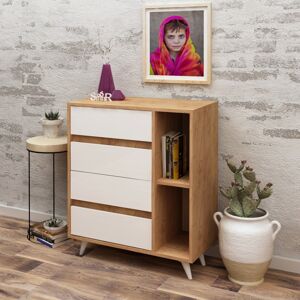 Komoda Seria IV 70 cm dub/bílá